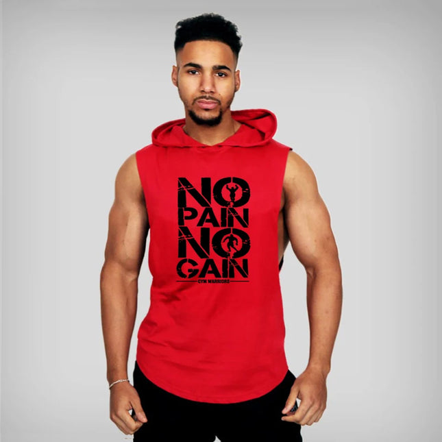 Men's Sleeveless Hooded Vest - Breathable, Lightweight, Men's Athletic Hooded Tank Top