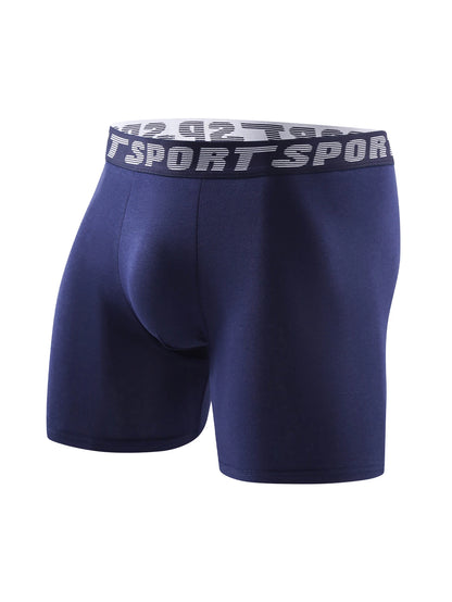8-Pack Men's Boxer Briefs - Comfortable Long Men's Underwear