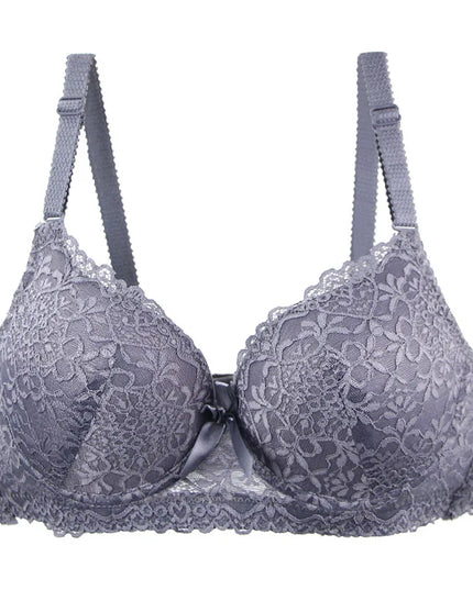 Women’s Floral Bow Push-Up Bra with Cup Support
