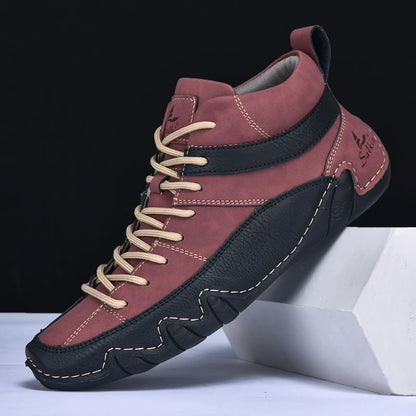 Premium Breathable Faux Leather High Top Sneakers for Men