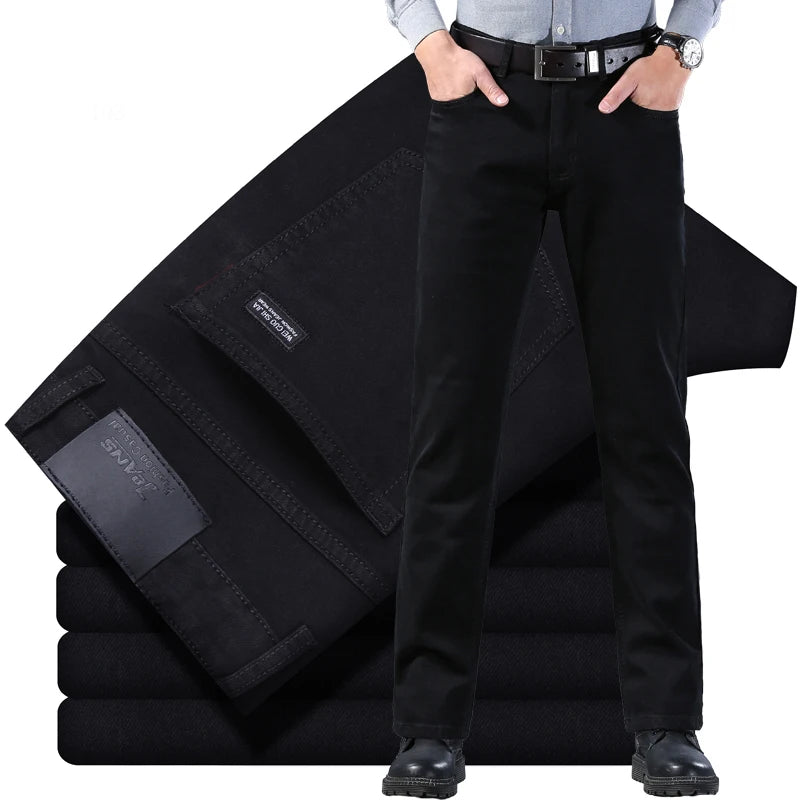 Men's Classic Stretch Slim Fit Straight Leg Denim Jeans