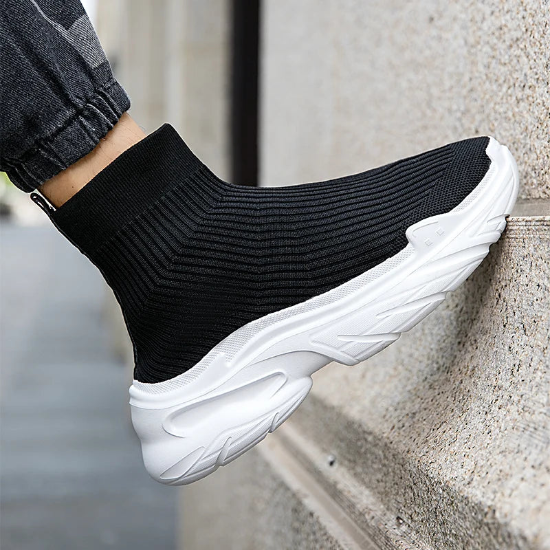 Breathable Mesh High-Top Sneakers for Men & Women