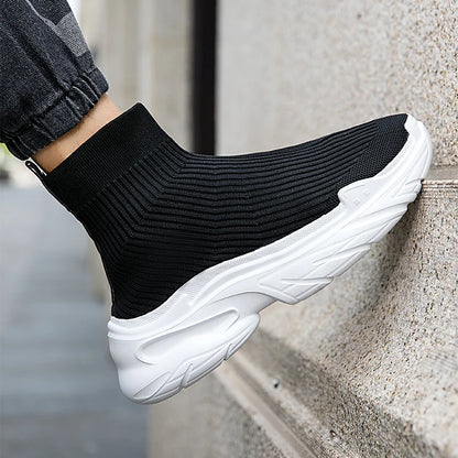 Breathable Mesh High-Top Sneakers for Men & Women