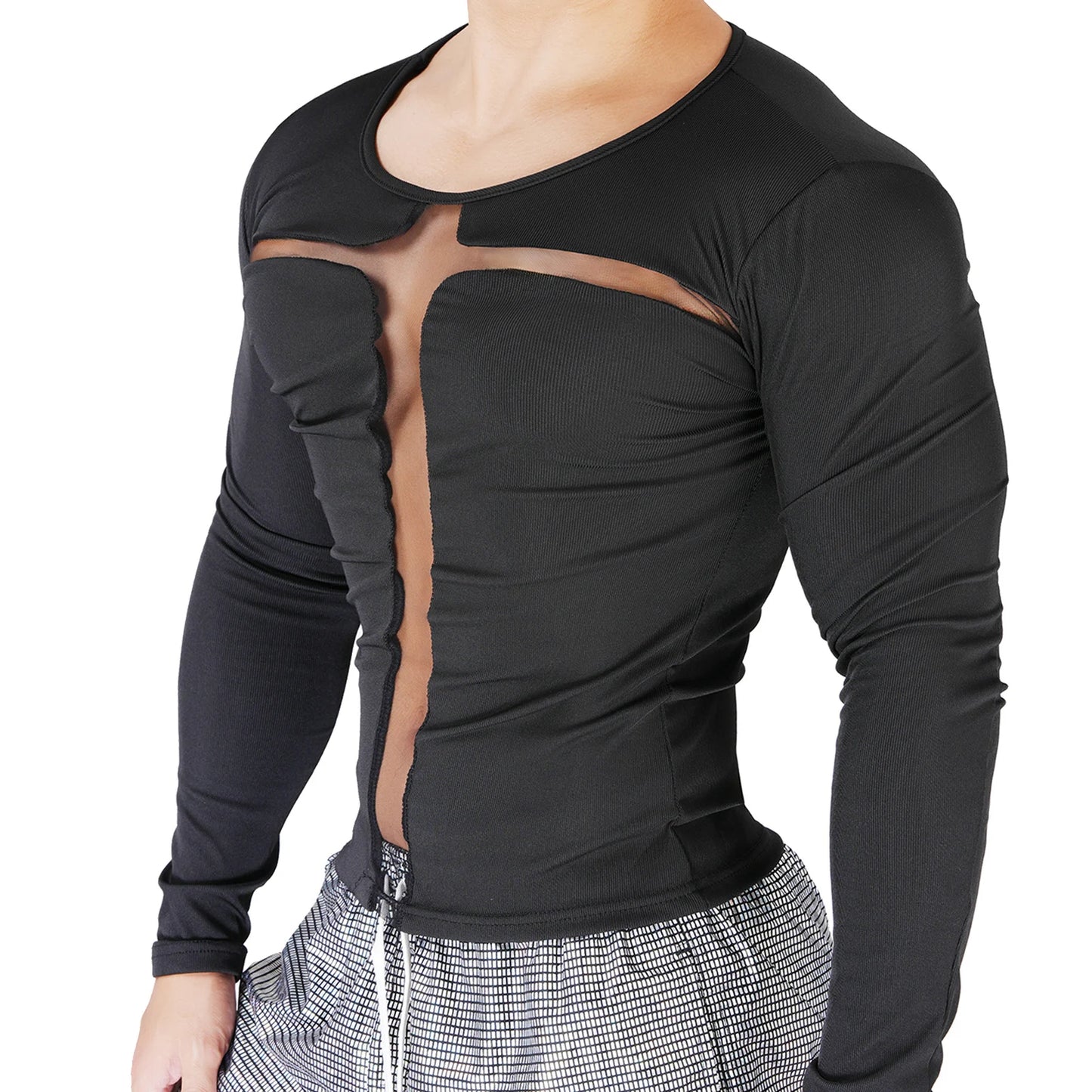 Men's Transparent Jesus Cross Long Sleeve Casual Sweater