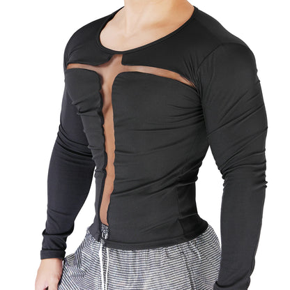 Men's Transparent Jesus Cross Long Sleeve Casual Sweater