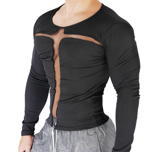 Men's Transparent Jesus Cross Long Sleeve Casual Sweater
