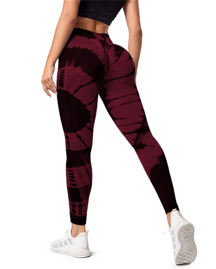 Women's High-Waist Tie-Dye Yoga Pants - Various Colors