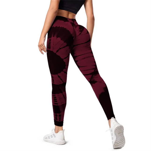 Women's High-Waist Tie-Dye Yoga Pants - Various Colors