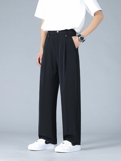Men's Straight Fit Loose Pants – Comfortable Casual Men's Trousers for Everyday Wear