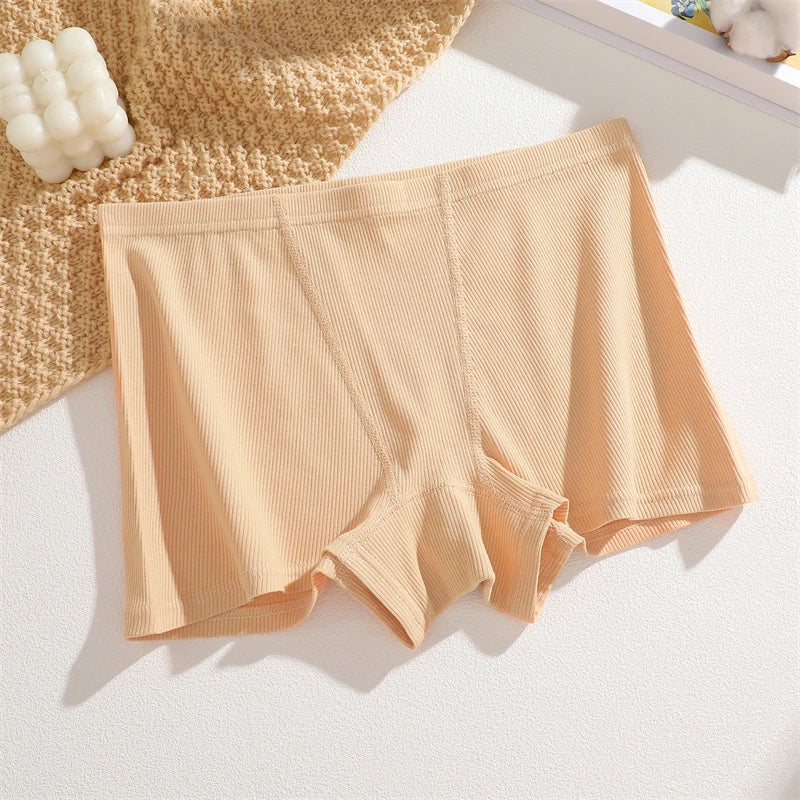 Set of 4 Women's Cotton Striped High-Waist Underwear