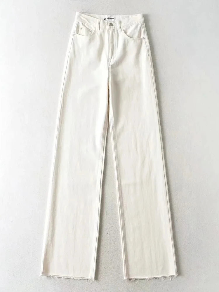 Casual Straight Leg Denim Jeans for Women - Various Colors
