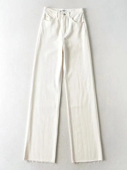 Casual Straight Leg Denim Jeans for Women - Various Colors