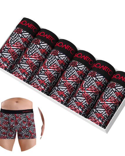 6 Pack Men's Cotton Boxer Briefs – Comfortable Men's Underwear, Breathable Boxers for Men