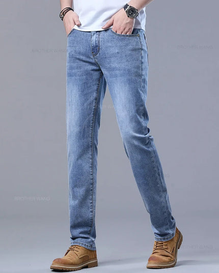 Men's Slim Fit Jeans - Stylish Casual Stretch Denim Pants for Men