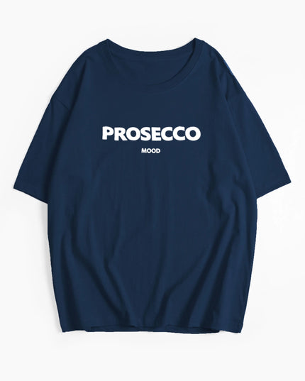 Cotton "Prosecco Mood" Print T-Shirt for Women - Casual Loose Fit Tee by Hirsionsan