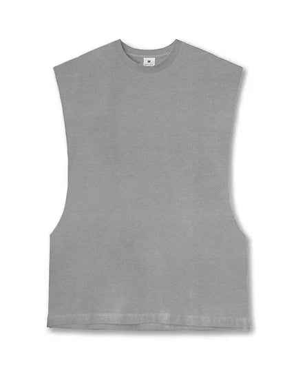 Men's Open Side Cut-Off Vest - Gym Tank Top for Men