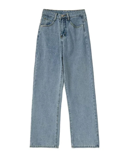 Vintage Women's Denim Jeans - Straight Leg, Loose Fit Wide Leg Casual Trousers