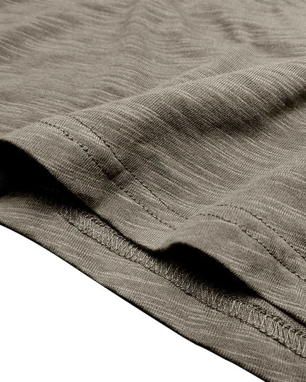 Men's Casual Long Sleeve Henley Slim Shirt