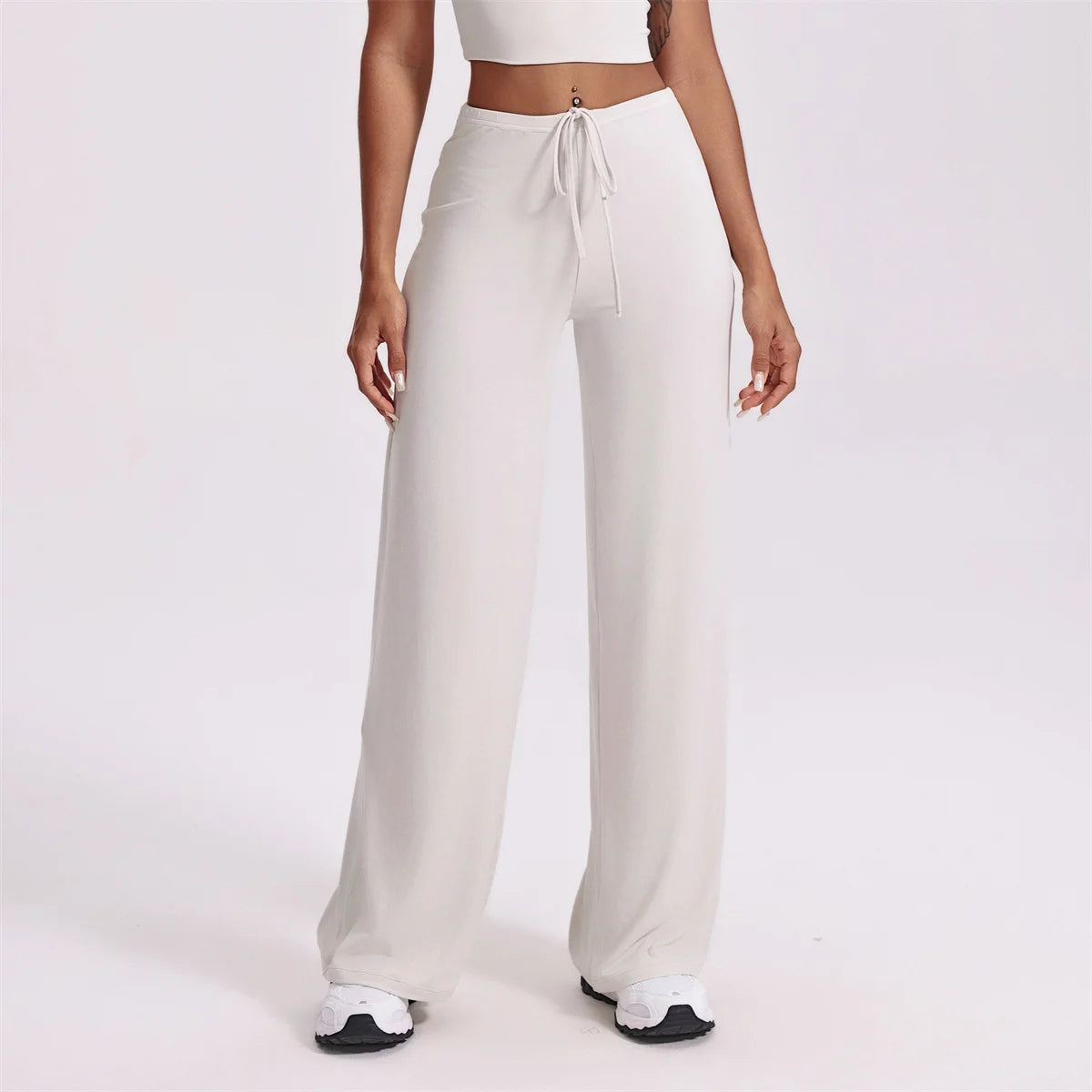 CEODOGG Women's Wide-Leg Sports Sweatpants with Loose Fit and Elastic Waist