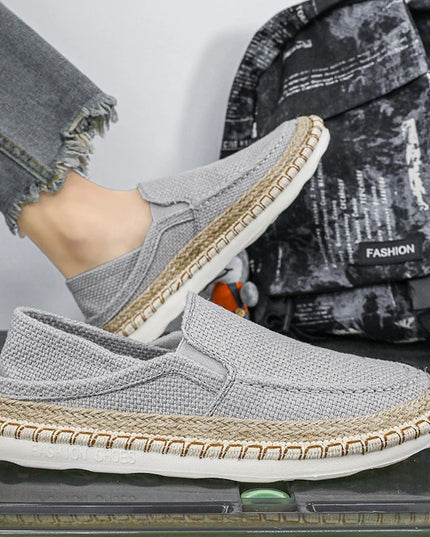 Men's Slip-On Cloth Loafers – Comfortable Flat Dress Shoes for Men