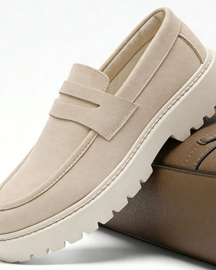 Men's Casual Slip-On Loafers Faux Suede Shoes