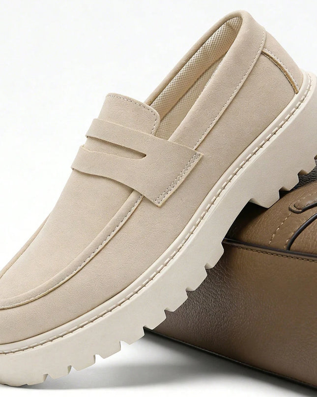 Men's Casual Slip-On Loafers Faux Suede Shoes