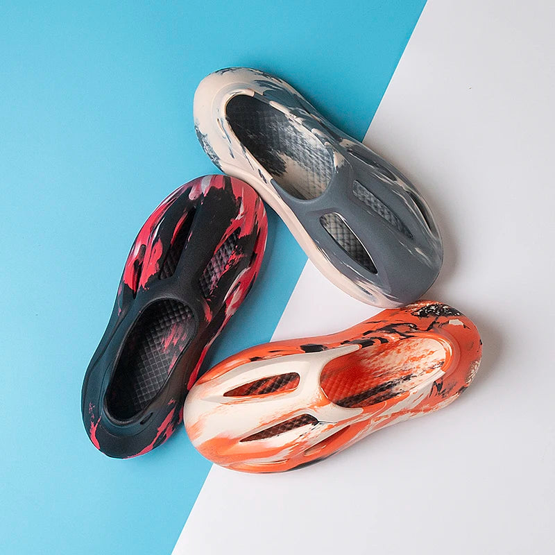 Unisex Tie-Dyed Soft EVA Slippers – Non-Slip Comfortable Slippers for Men & Women