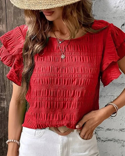 Ruffle Sleeve Women's Blouse