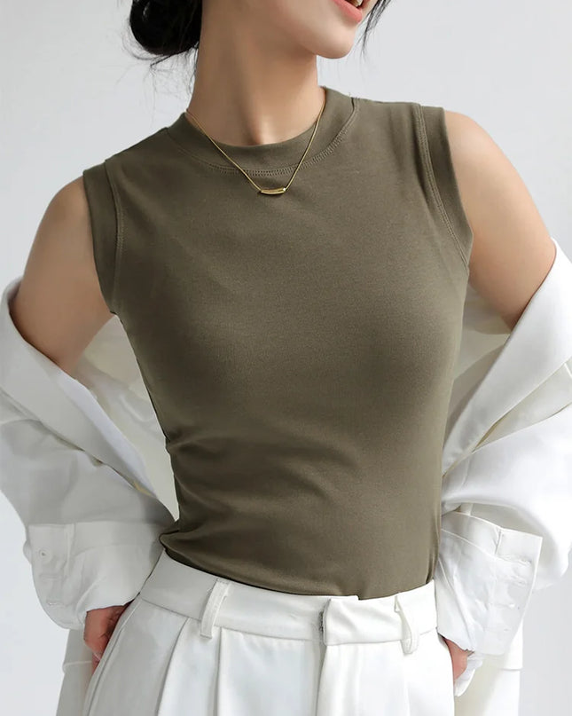 Women's Camisole Vest with Round Neck – Comfortable & Stylish Women's Tank Top