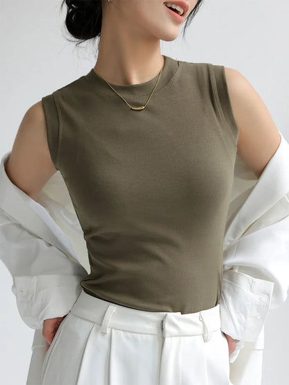 Women's Camisole Vest with Round Neck – Comfortable & Stylish Women's Tank Top