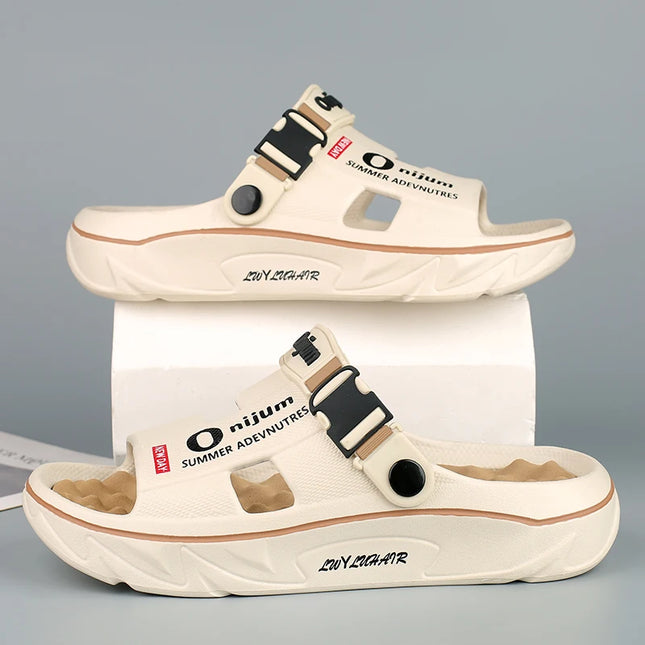 Men's Massage Slippers - Comfortable Soft Sandal Slides