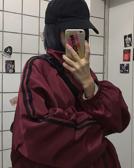 Unisex Korean-Inspired Oversized   Jacket - Harajuku Style