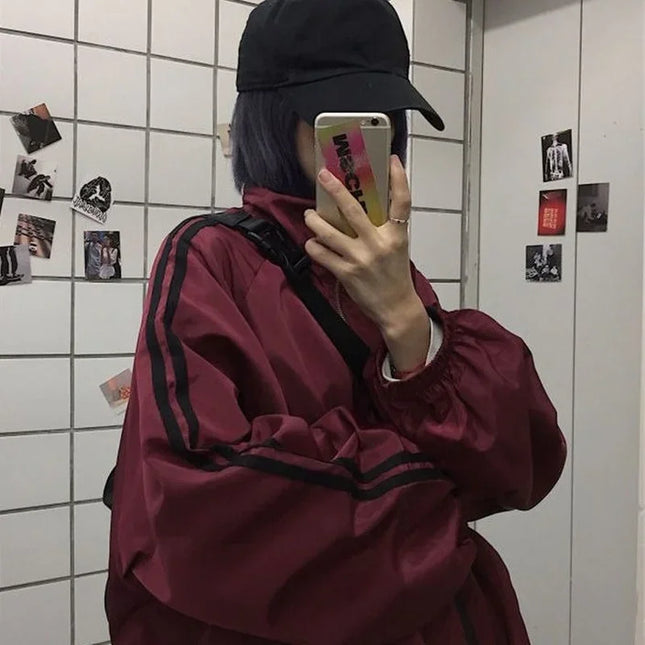 Unisex Korean-Inspired Oversized   Jacket - Harajuku Style