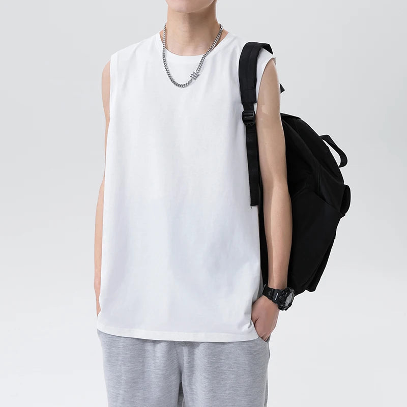 Men's Loose Casual Cotton Tank Tops - Breathable & Comfortable Apparel