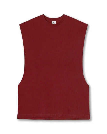 Men's Open Side Cut-Off Vest - Gym Tank Top for Men
