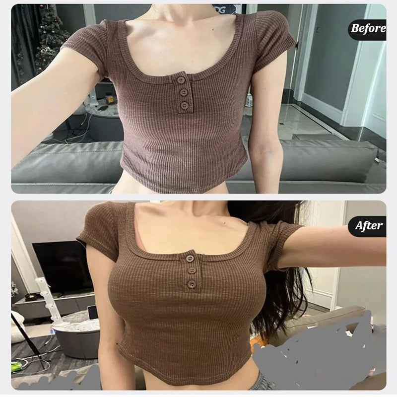 Women's Seamless Deep V Neck Bralette - Comfortable & Stylish Wireless Bra