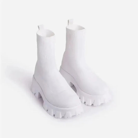 Women's Platform Ankle Slip-On Boots