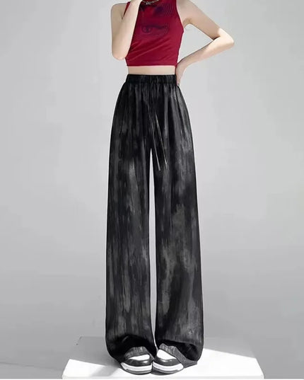 Women's Loose Fit Straight Casual Draped Wide-Leg Pants