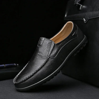Men's Genuine Leather Casual Slip-On Shoes