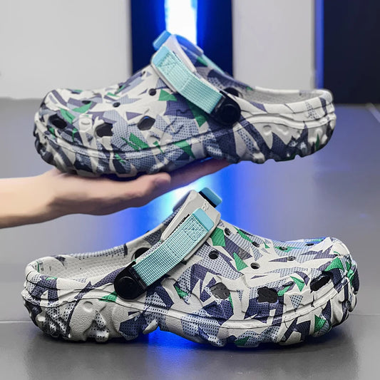Men's Outdoor Casual Flat Platform Clogs