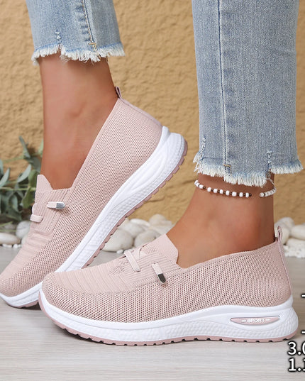 Women's Mesh Casual Slip-On Sneakers with Soft Sole and Lightweight Comfort