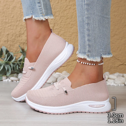 Women's Mesh Casual Slip-On Sneakers with Soft Sole and Lightweight Comfort