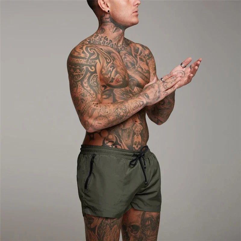 Men's Breathable Quick-Dry Thin Zip Pocket Shorts