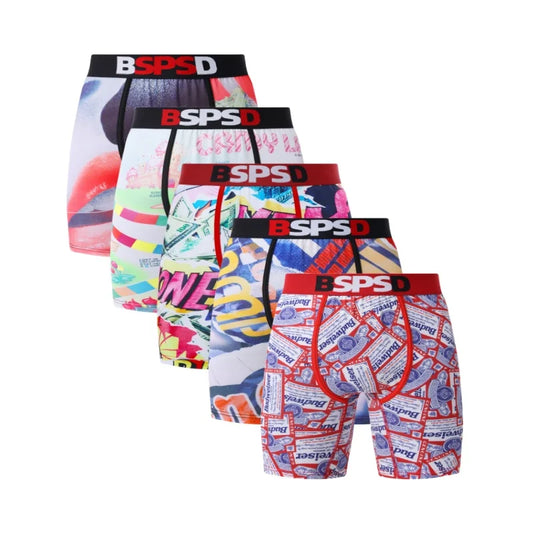 BPSD 5-Pack Men's Breathable Boxers Briefs