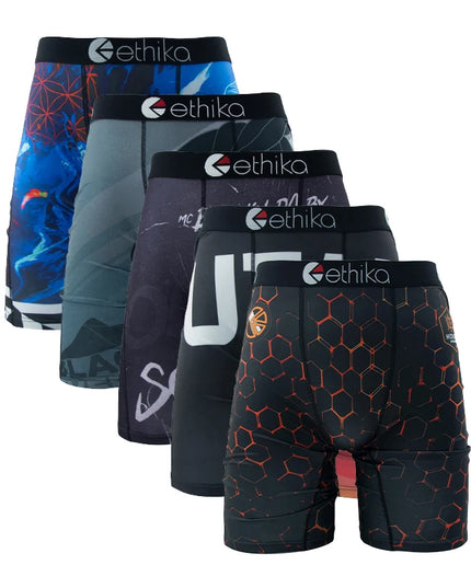 ETHIKA Men's 5-Pack Breathable Mesh Crotch Underwear