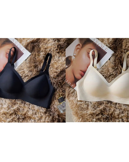 Seamless Push-Up Bra with Soft Support – Thin & Compact Design