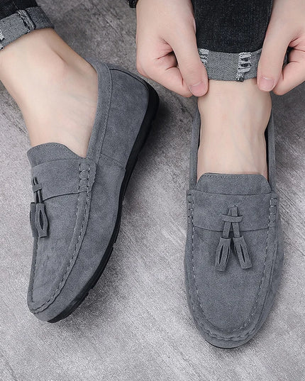Men's Slip-On Flat Loafers - Comfortable Dress Shoes for Men