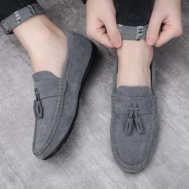 Men's Slip-On Flat Loafers - Comfortable Dress Shoes for Men