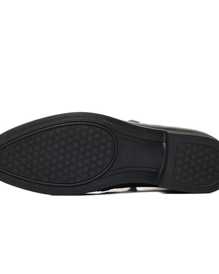 Men’s Faux Leather High-Top Shoes with Side Zipper and Non-Slip Sole