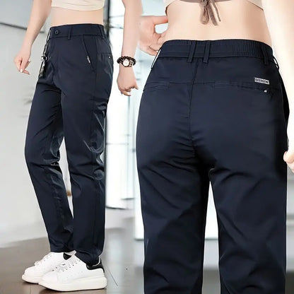 Men's Straight-Leg Slim Fit Breathable Casual Pants